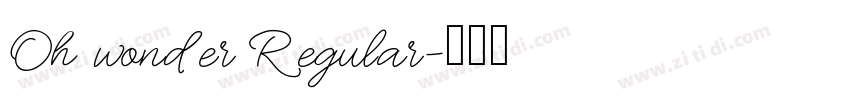 Oh wonder Regular字体转换